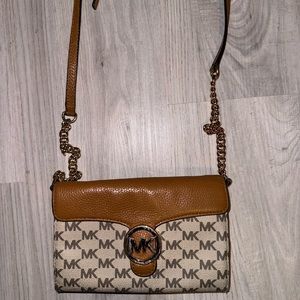 Michael Kors Logo Flap Bag.